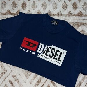 Diesel Dark Blue Logo Tee